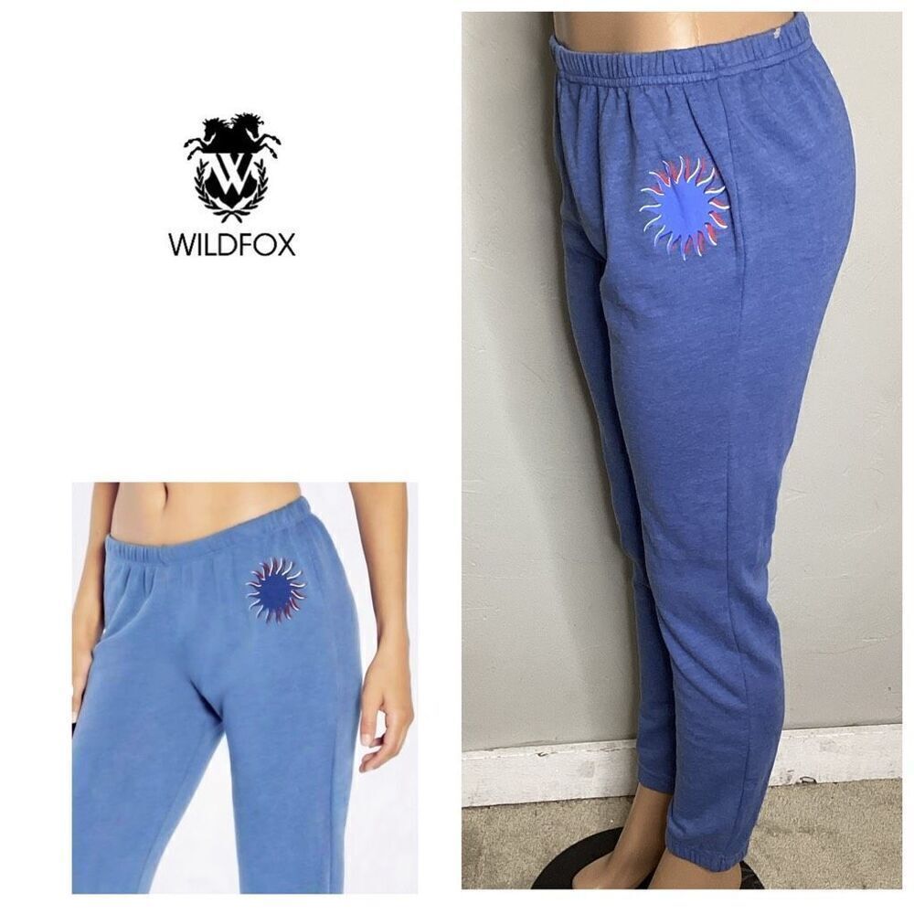 New. WILDFOX light blue sweatpants. Small. Retails $118